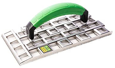 CROCOMAX Schleifraspel, Schleifbrett, Edelstahl rostfrei - 280 x 140 x 15 mm - Profi-Schleifbrett