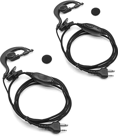 2X Écouteurs G-style Oreillettes Casques PTT pour Radio Midland G7 G8 G9 | Pour Midland Talkie Walkie G7Pro G9Pro G12, GXT5 M24 M48, XT30 XT50 XT60 XT70, X-talker Radio