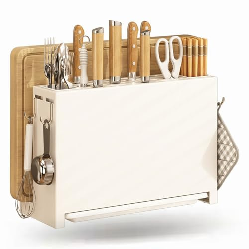 Porte-couteaux multifonctionnel avec trous - Support de rangement pour couteaux de cuisine - Bloc de rangement pour la maison et la cuisine