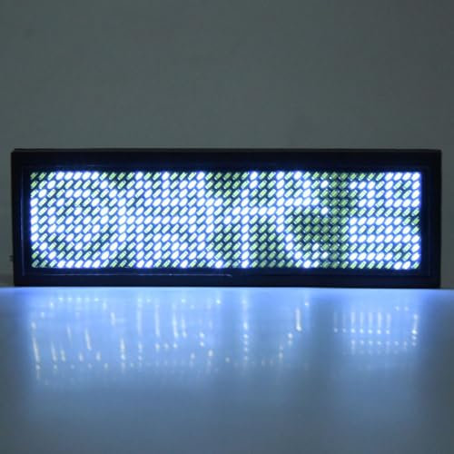 Nachrichtenschild, Programmierbare LED-Laufschrift, Namensschild, LED-Schild, Anzeigetafel, LED-Schild für Restaurant, Shop, Party, Bar, Ausstellung (Weiss)