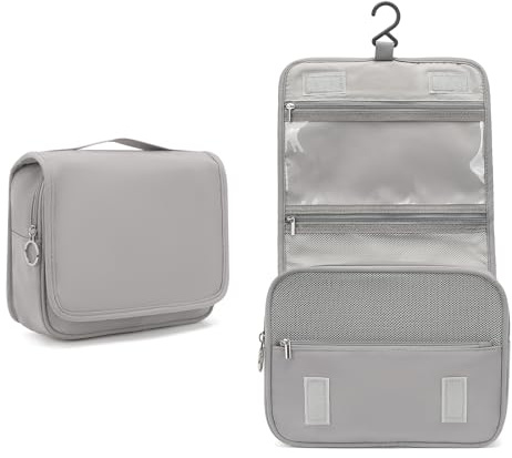 Kono Kulturbeutel Damen & Herren, Kulturtasche Zum Aufhängen, Kosmetiktasche mit Haken, Große Kosmetiktasche für Damen, geeignet für große Behälter und Reisegröße Zubehör
