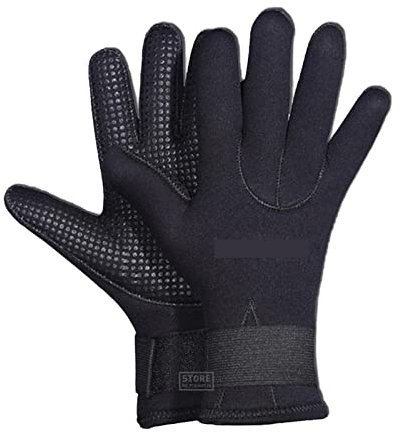 nmbhus Neopren 3mm Tauchhandschuhe Schwimmflossen Tauchen Surf Kitesurf Windsurf Handschuhe for Angeln Unterwasser Angelausrüstung (Color : G31 Black Gloves, Size : S)