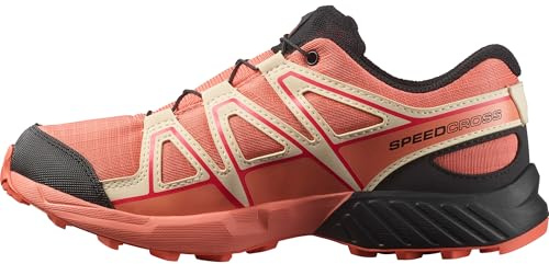 Salomon Speed Cross, Chaussures imperméables pour Juniors, Emberglow/T, polyvalentes pour Le Confort, idéales pour la randonnée et Le Trail Running Lors d'aventures en Plein air. 3.8