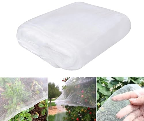 Hniuyun Garden Netting Mesh, Plant Covers 3x10m Ultra Fine Insect Netting, Anti Bird Butterfly Netting, Protection Netting for Vegetable, Fruits, Flowers, Crops and Greenhouse