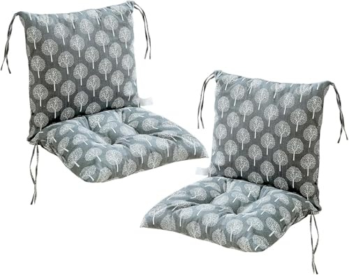 40 x 80 cm 2 stycken stolkuddar med ryggdelsstol, lågt ryggstöd dyna vadderad trädgårdsstol, ryggkudde med band, vadderad dyna för stolar/bänkar i huset och trädgården, sittkuddar