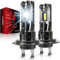 Bombillas H7 LED Coche, OUSHI 16000LM 80W 500% Luminosidad 6000K Blanca Xenon 1:1 Mini Tamaño No Requiere Adaptador Plug and Play Bombillas LED H7 Canbus, 2 Piezas