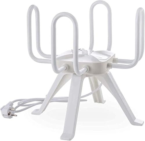 Lot de 2 Paires de sèche-Chaussures électriques autonomes avec 4 Crochets pour la Maison, Blanc