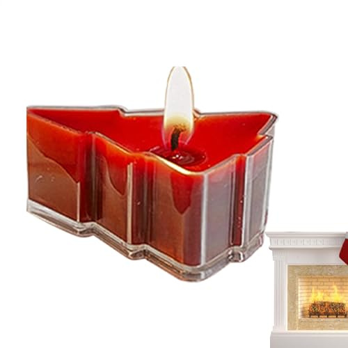 Velas de árbol de árbol – Velas decorativas de color verde azulado, velas de Navidad en forma de árbol, velas aromáticas únicas hechas a mano