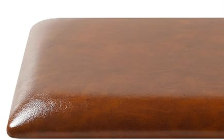 XIEMINLE Leder-Bankkissen, wasserdichtes Stuhlkissen, weiches Esszimmerstuhlkissen, Möbelschaum-Sitzpolster für 2-, 3-, 4-Sitzer, rutschfestes Sofakissen, Stuhl-Sitzmatte (60 x 30 cm, Kaffee)