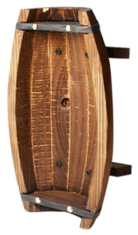 IWOWHERO Fioriera Rustica in Legno Anticorrosione Vaso Da Fiori Per Esterni E Interni Con Design a Mezza Botte Ideale Per Giardino Terrazzo E Decorazioni Matrimoniali