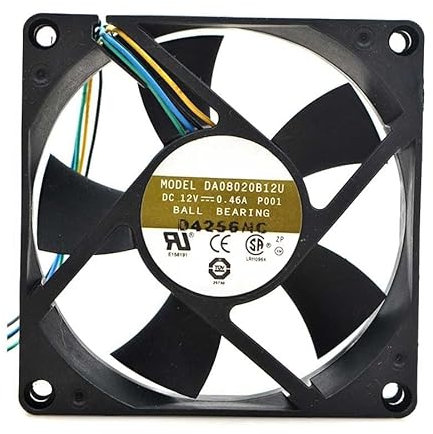 DA0820B12U DC12V 0.46A, cooling fan for 80x80x20mm 4-wire