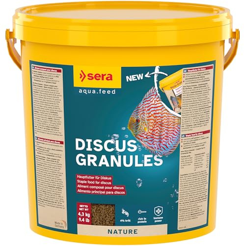 Sera Discus Granules Nature 10l (147,1 oz) | Main Feed for All Discus & Ornamental Fish | Rich in Aquatic Proteins & Minerals | No Dyes or Preservatives | Boosts Growth, Health & Fertility