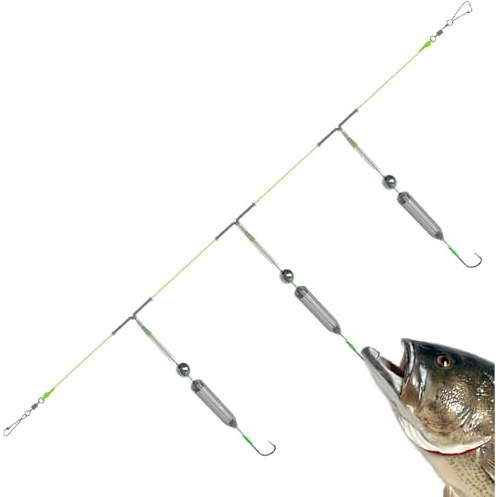 Esche da pesca, montaggio a 3 ganci per piombo di base, esca galleggiante per sport all'aria aperta, carpe, trota, pesce persico d'acqua
