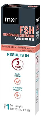 MX Health Kit per test per la menopausa, test rapido a domicilio per donne, rileva i livelli di ormone follicolo-stimolante (FSH), rilevamento della perimenopausa e della menopausa, risultati facili