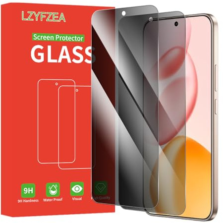 LZYFZEA 2 unidades, protector de pantalla de privacidad para Honor 400, cristal blindado de privacidad, dureza 9H, sin burbujas, protector de pantalla de vidrio templado, antiarañazos