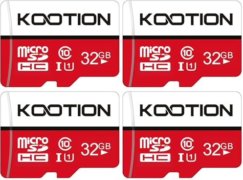 KOOTION 4 Pack 32 GB Micro SD Card Class-10 Micro SDHC Memory UHS-I Card Ultra High Speed TF Card R Flash, C10, U1, 32 GB