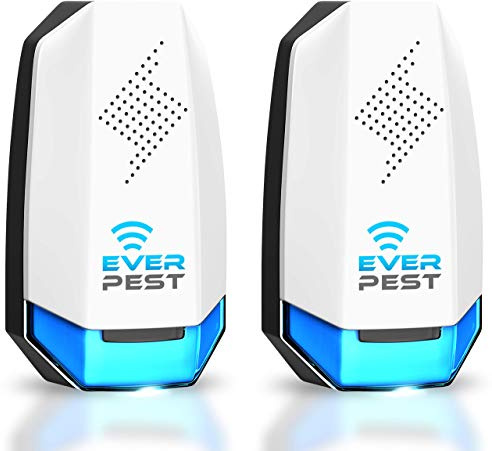 Ultrasonic Pest Control Repeller - Eco-Friendly Plugin Electronic Waves Indoor Wall Plug in Repellent for Mice Rat Flea Cockroach Ant Squirrel Bee Cricket Soldier Wasp Pro 2 Pack