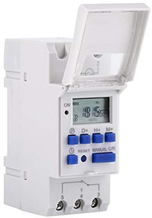 Programmateur Horaire, Programmateur Tableau Electrique Relais Minuterie 220V Interrupteur Minuterie Numérique Hebdomadaire Programmable Sur Rail Din écran Lcd Interrupteur De Temps Programmable(220V)