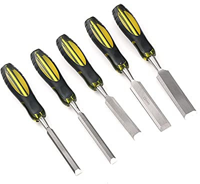 Cinceles para madera Juegos de formones 6 piezas CR-V cinceles para madera cinceles para madera con borde biselado para tallar madera carpintería esculpir enmarcar tornear madera