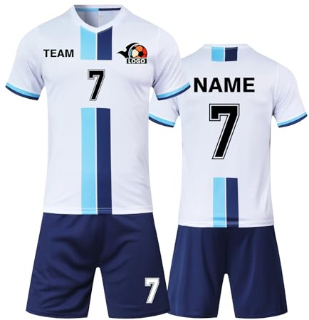 Benutzerdefiniert Fussball Trikot Kinder Set und Erwachsene Set Personifizieren Name Nummer Mannschaft Fussball Trikots Herren und Frauen