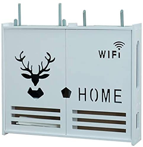 BTURYT Router Aufbewahrungsbox, Wandmontage WiFi Router Ständer WiFi Router Halterung Set-Top Router Aufbewahrungsbox Schwimmendes Wand-Relfhaus Nach Hause Und Büro WiFi Router Einstellbarer Kabelbox
