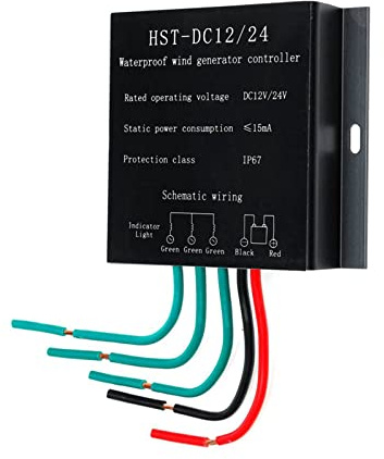 Controlador de Turbina Eólica HST-12/24, 12 V/24 V 600 W, Regulador de Carga del Generador de Turbina Eólica a Prueba de Agua, Control de Turbina Eólica para Cargar la Batería Automáticamente