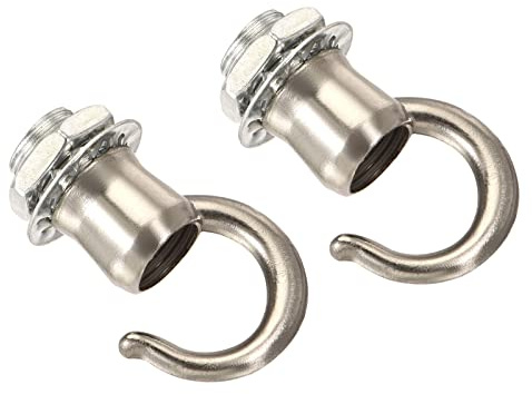 YOKIVE 2 Uds Gancho Techo Aleación Hogar níquel 0.87x1.1-Pulgadas | Accesorios Lámparas Colgantes, Soportes para Candelabros Colgantes Luz Y Faroles, Ideales para Cocina