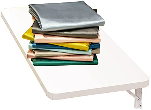 Hölzerner Wandtisch, platzsparender Wäscheklapptisch, höhenverstellbarer Wandarbeitsplatz (Größe: 100 x 50 cm (39 x 20 Zoll))