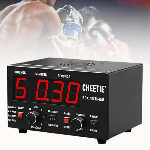 YMAOMAO Minuteur D'intervalle De Boxe Classique, Minuterie De Gymnastique Professionnelle avec Affichage LED, Temps D'entraînement Sélectionnable Et Répétitions De Cycle, Minuterie D'intervalle,Red