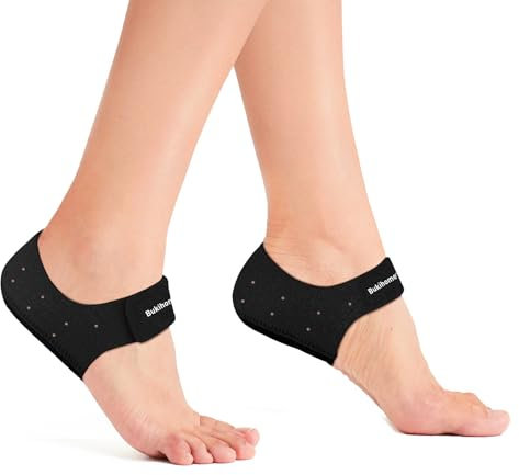 Bukihome Plantarfasziitis Ferse Protektoren, Gel-Fersenschalen Damen und Herren, Schmerzlinderung, Ferseneinlagen für Achillessehnenentzündung, trockene rissige Fersenstützkissen, EU Size 42-47