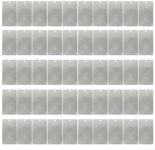 Pflanzenetiketten, Baumschilder, 50 Stück, 8 x 4,6 cm, Aluminium, Pflanzenetiketten, Baumkennzeichnung, Pflanzenidentifizierungsmarker, wiederverwendbar, für Landwirtschaft, Garten