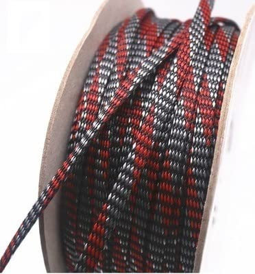 Kabelschlauch,Kabelschutzschlauch,Kabelschutz Haustier Kabelhülsen 4mm / 8mm / 12mm rot grau PP Baumwollgarn Elastizität Geflecht Draht Protect Nylon Maschensignalkabel Sets ( Size : 12mm 8meter )