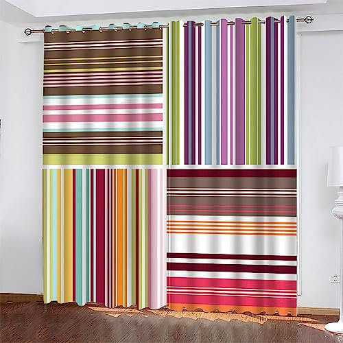 Vorhang, Kinderzimmer, 3D Lila Gelbes Quadrat Kindervorhänge Mit Ösen, Polyestervorhänge, Wärmeschutzvorhang, Blickdichter Vorhang Mit Ösen, Kindervorhänge Für Wohnzimmer, Schlafz-6A2J5M6F7Y7