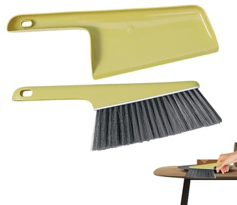 Duroecsain Juego de cepillos para Cama con recogedor, recogedor de Limpieza y Juego de cepillos | Juego de Limpieza para Cama de habitación,Escoba de Mano, Cepillo de Barrido doméstico para sofá,