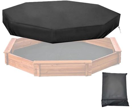 Sandkastenplane Achteck - Achteckige Sandkastenplane, Achteck 210D Oxford-Stoff Sandkastenabdeckung, wasserdichte Bereichskastenabdeckung, Faltbarer Arenaschutz mit Kordel, verstellbarer Schnalle Kord