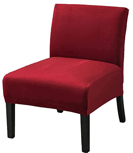 Mswborml Luxus Samt Sofa Überzug 1 Sitzer Ohne Armlehnen, Universal Sesselhusse Cocktailsessel Ohne Armlehne, Abnehmbar Bezug für Cocktailsessel Ohne Armlehnen, Husse Schonbezug Waschbar,M