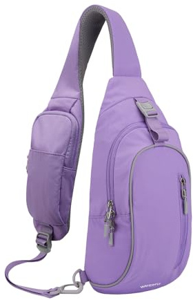 WATERFLY Brusttasche Schultertasche Umhängetasche Herren Klein Sling Bag | Messenger Crossbody Bag Damen, Verstellbare Schultergurte, Mehreren Taschen, Outdoor-Sport Reise Radfahren Wandern
