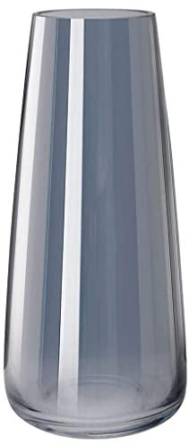 Vaso in Vetro Cristallo Casa Ufficio Alto Floreale Vaso Titolare Ornamento Grigio Fumo, Grigio Fumo H 22 cm, 10x22 cm
