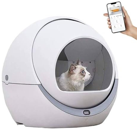 MIAOMI Lettiera Automatica per Gatti, lettiera autopulente, addestramento alla Toilette Rotante Staccabile, vaschetta per Gatti Chiusa, Facile da Pulire, per Gattini vaschetta Aperta(Standardversion)
