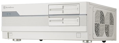 Silverstone Technology SST-FLP01W HTPC ATX Desktop Retro Style HTPC Case, USB Type-C