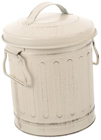 TOYANDONA Vintage Metal Ash Storage Bucket with Lid Large Capacity Fire Bucket for Ashes Indoor Fireplace Pail Lightweight and Space-Saving Burning Stove Accessory