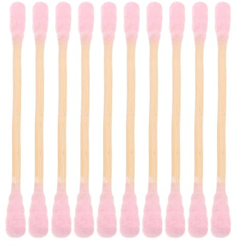 DECORNIJIA 1000 St Sminkapplikatorpinnar Dubbla Huvudpinnar Sminkapplikatorer Sminkservetter Rosa Bomullspinnar Rengöring Av Bomullspinnar Pink