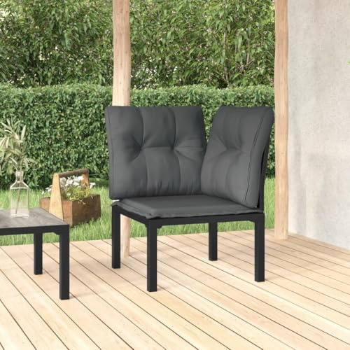 QZZCED Sillón de Jardín Modular Esquinero Moderno con Estructura de Acero y Cojines Acolchados, Resistente a la Intemperie y Fácil de Limpiar, Ideal para Comer o Relajarse