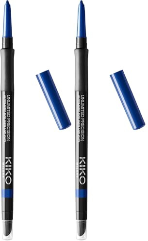 KIKO Milano Unlimited Precision Automatic Eyeliner And Khôl 06, Crayon Automatique Pour Les Yeux, Intérieur Et Extérieur De L'Oeil (Lot de 2)