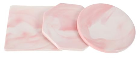 Healeved Set 3 Pezzi Tampone di Supporto per Timbro Sigillo in Ceralacca in Ceramica Resistente al Calore, Piastra Multifunzionale Motivo Marmo per Sigillatura Documenti e Lettere,