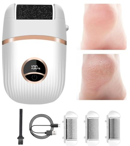 Rimuovi Calli Elettrico per Piedi Scrub Pedicure Esfoliante Pelle Morta | Macchina Levigatrice Elettrica Per Piedi Adatto A Dita Talloni Dormitorio Salone Viaggio Donne E Uomini
