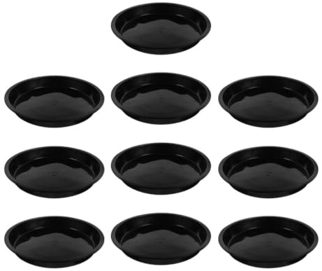 BESTOMZ 10 Pezzi Vassoio Rotondo per Piante in Plastica Pp Resistente all'Usura, Sottovaso per Bonsai e Piante da Giardino, Raccoglie L'acqua in Eccesso per Irrigazione Ottimale