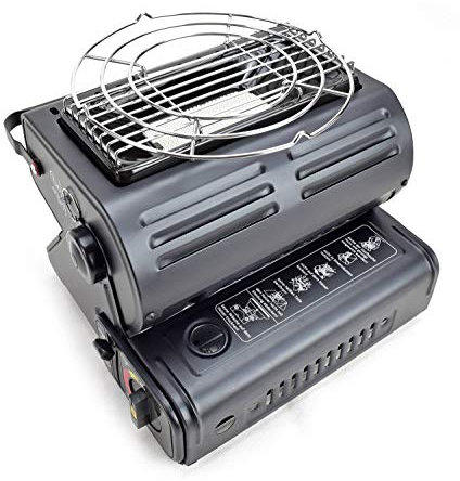 RSonic 90° drehbar tragbare Gasheizung | Keramik-Brenner, 1.3KW | Gasstrahler Heizung | Outdoor, Camping, Angeln Mini Heizer| (Nur Gasheizung)