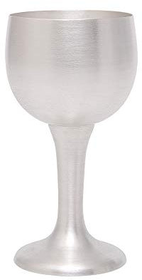 Sterling Silver Wine Glass, Red Wine Champagne Gin Cocktail Glass, Frosted Plain Goblet, Home Gift Silver Wine Glass