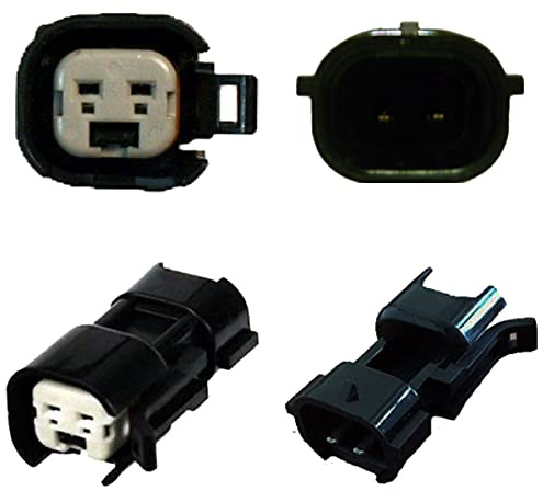 Greenspirits KFZ Stecker Einspritzdüse Benziner Adapter BOS EV6 (Female) auf NIP-DEN (Male) kompatibel Bosch, Nippon Denso Injektoren